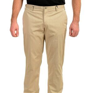 Versace Collection Men's Beige Flat Front Pants US 36 IT 52